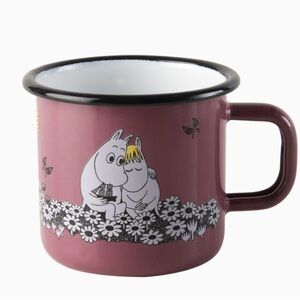 Moomin Enamel Mug with Floral Design by muurla